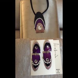 THE COLOR PURPLE Retro handmade earrings set